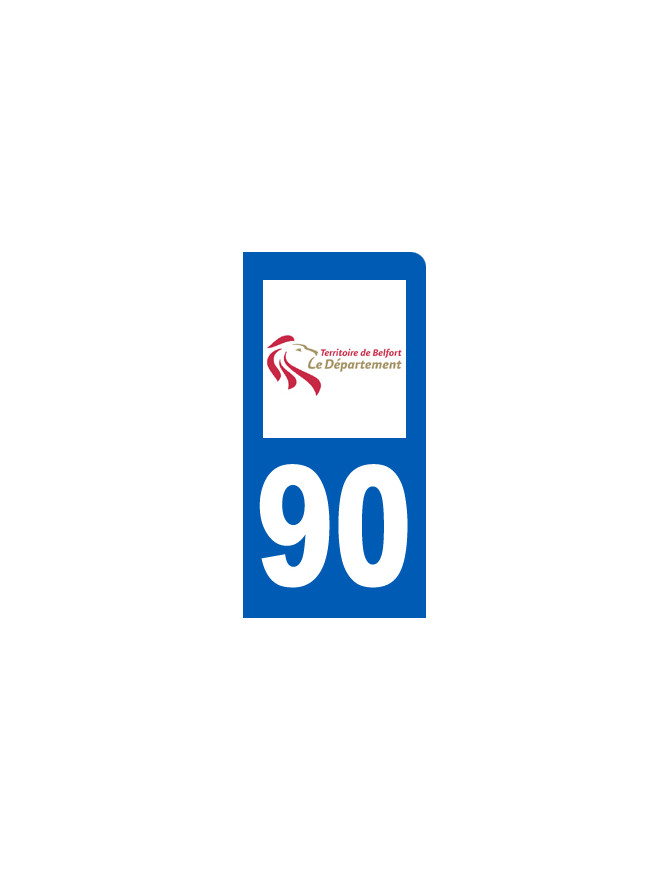 immatriculation motard 90 Territoire de Belfort - Sticker/autocollant