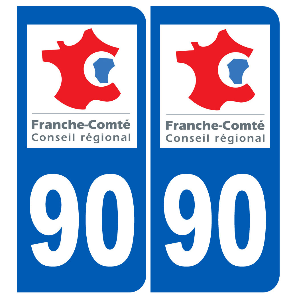 immatriculation 90 (région) - Sticker/autocollant