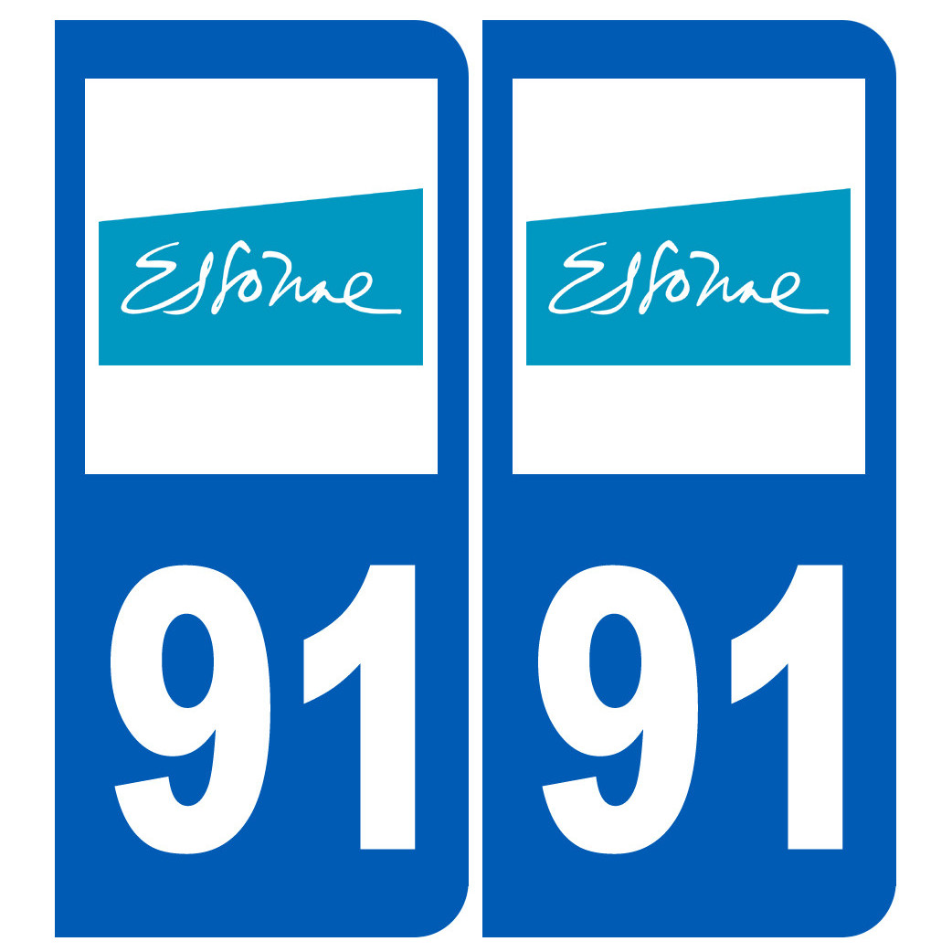 immatriculation 91 (Essonne) - Sticker/autocollant