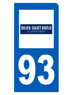 immatriculation motard 93 Seine-Saint-Denis - Sticker/autocollant