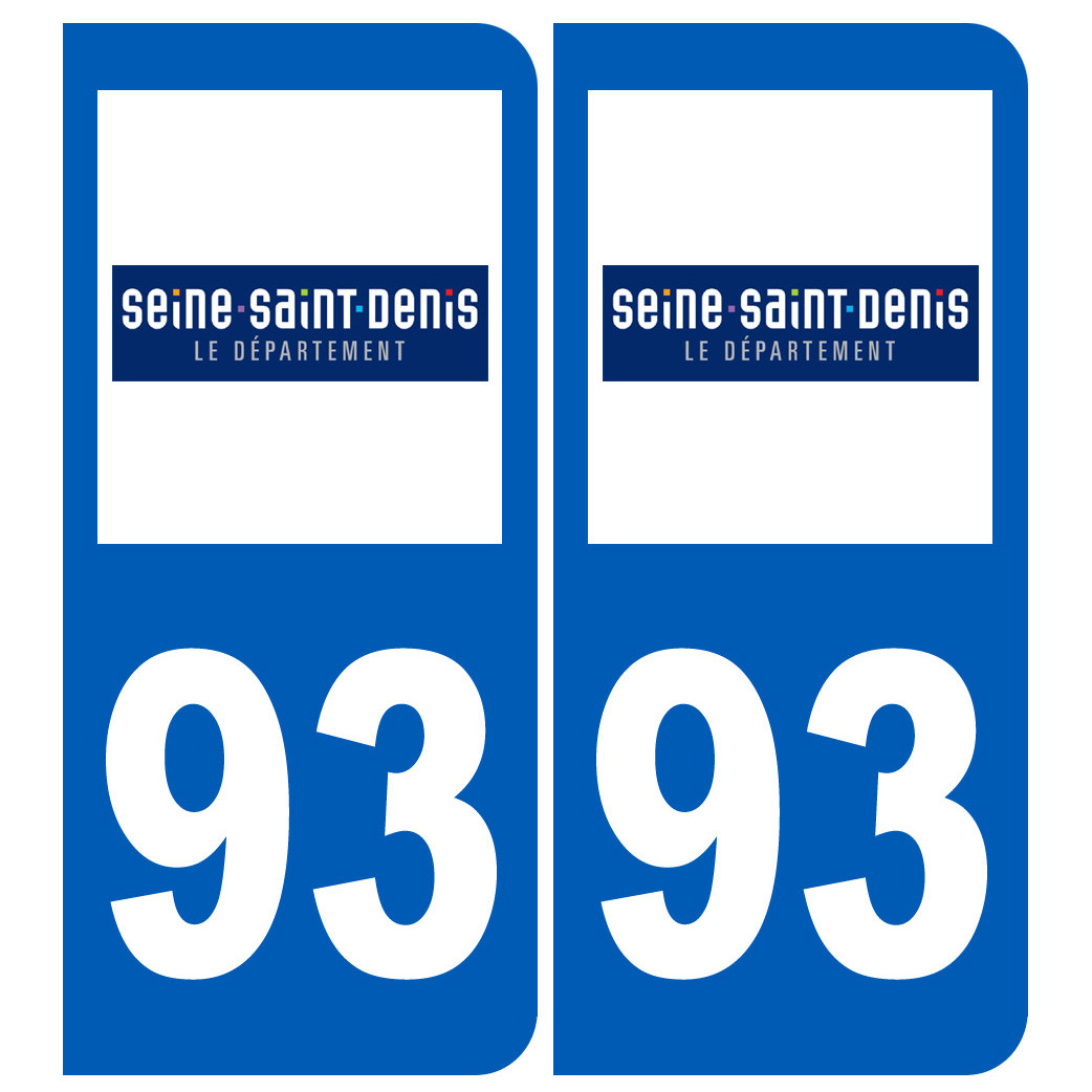 immatriculation 93 (Seine-Saint-Denis) - Sticker/autocollant