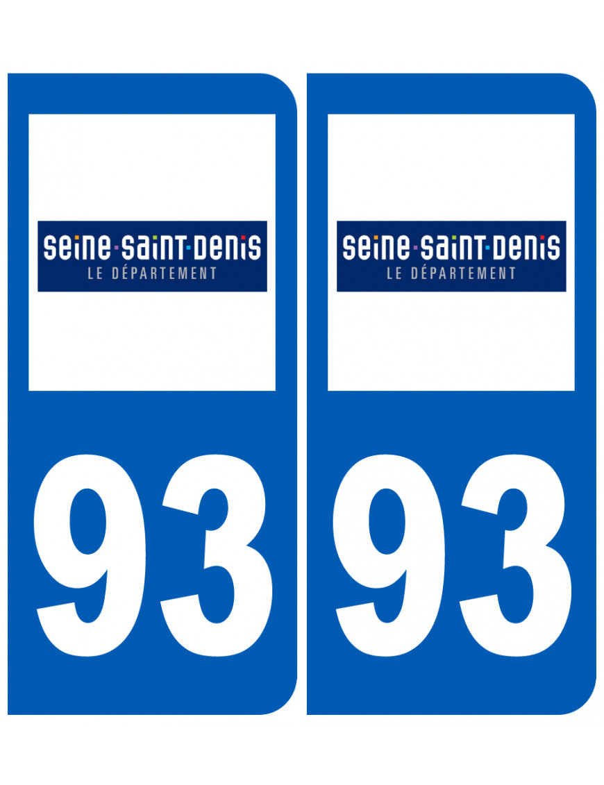 immatriculation 93 (Seine-Saint-Denis) - Sticker/autocollant