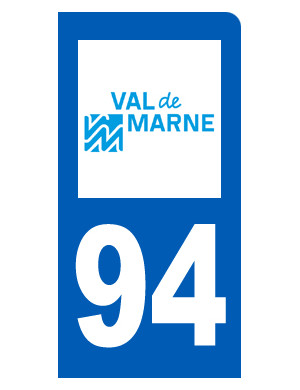 immatriculation motard 94 Val-de-Marne - Sticker/autocollant