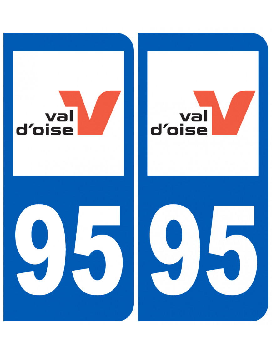 immatriculation 95 (Val-d'Oise) - Sticker/autocollant