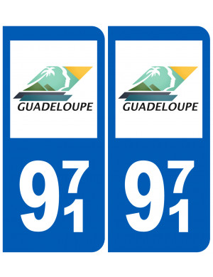 immatriculation 971 (Guadeloupe) - Sticker/autocollant