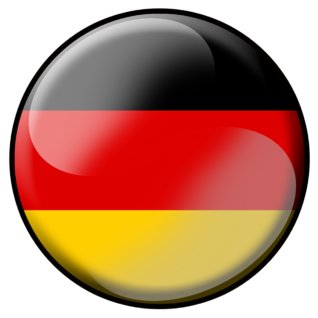 drapeau Allemand rond - 10cm - Sticker/autocollant