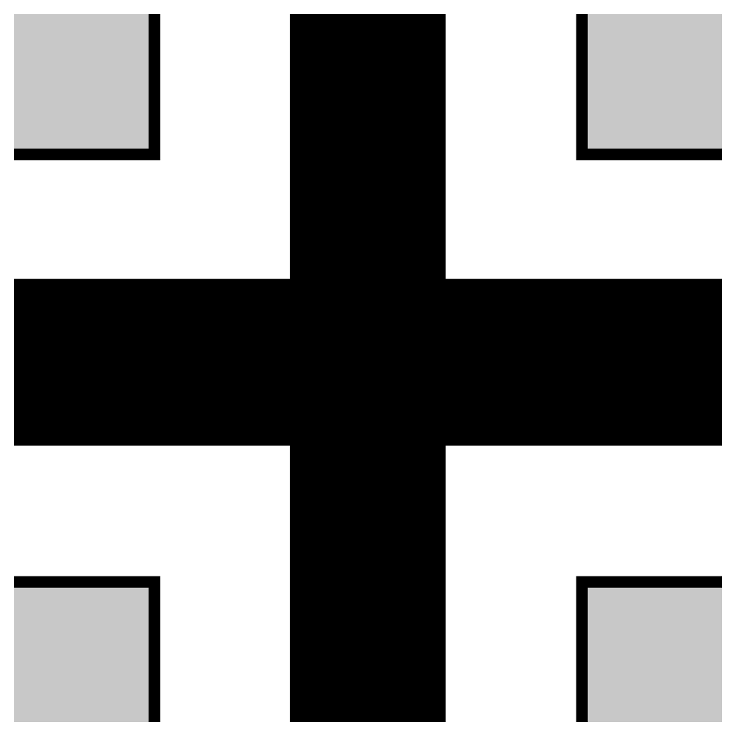 drapeau aviation Allemand noir - 20cm - Sticker/autocollant