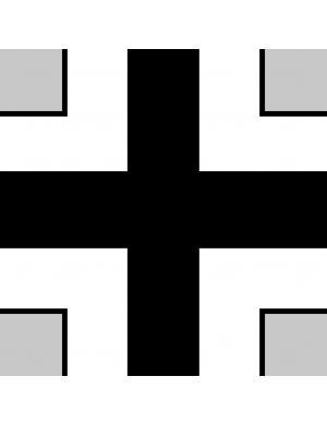 drapeau aviation Allemand noir - 20cm - Sticker/autocollant