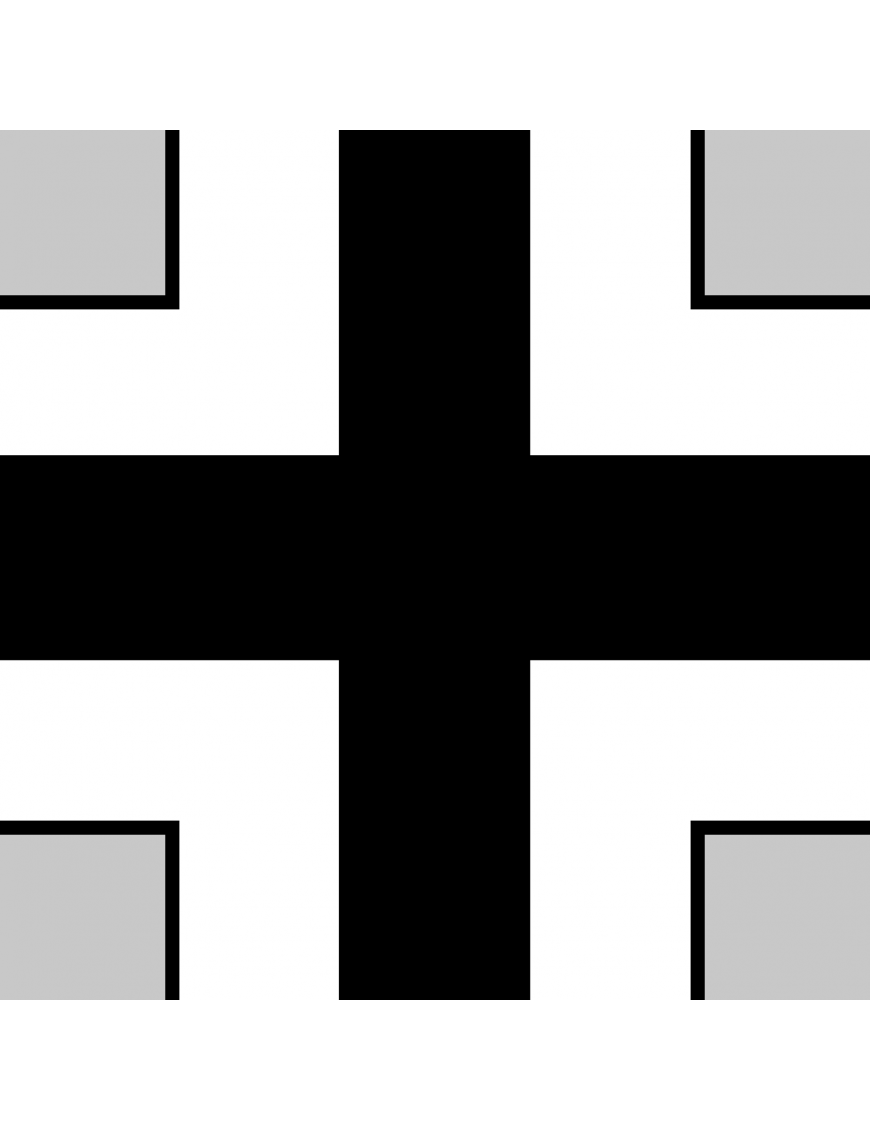 drapeau aviation Allemand noir - 15cm - Sticker/autocollant
