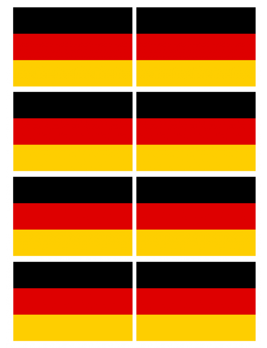 drapeau Allemagne - 8fois 9.5X6.3cm - Sticker/autocollant