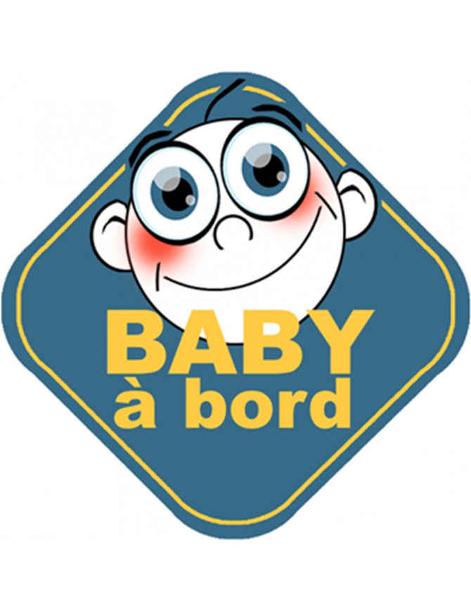 Baby à bord garçon (10x10cm) - Sticker/autocollant