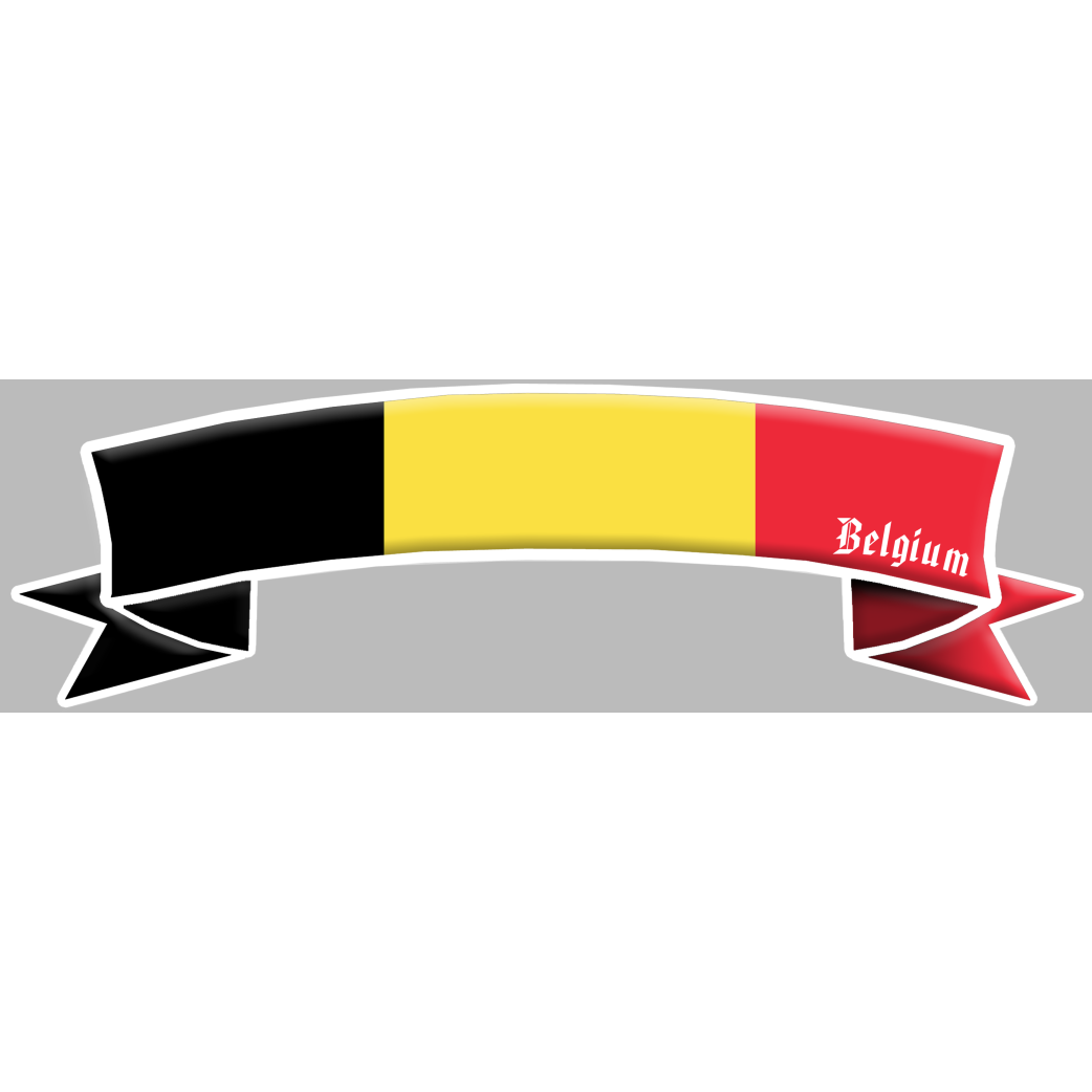 Flamme belge - 15x4.5cm - Sticker/autocollant