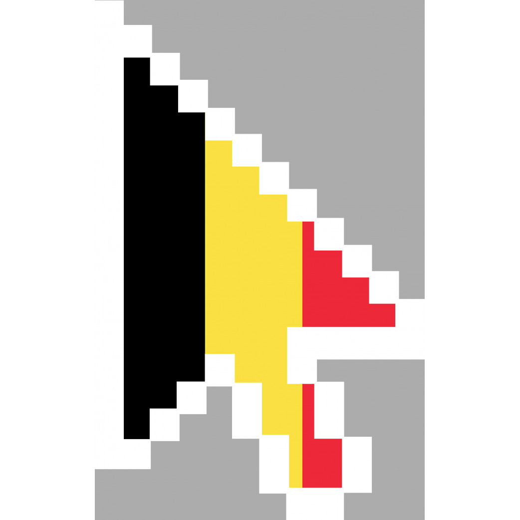 Curseur flèche belge - 15x9.5cm - Sticker/autocollant