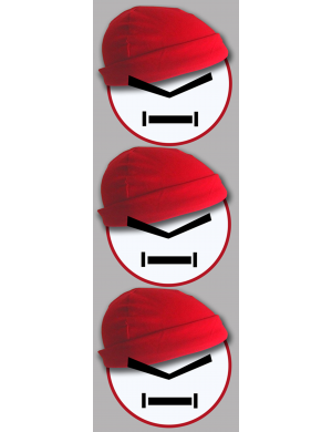 Bonnet rouge (3 fois 10cm) - Sticker/autocollant
