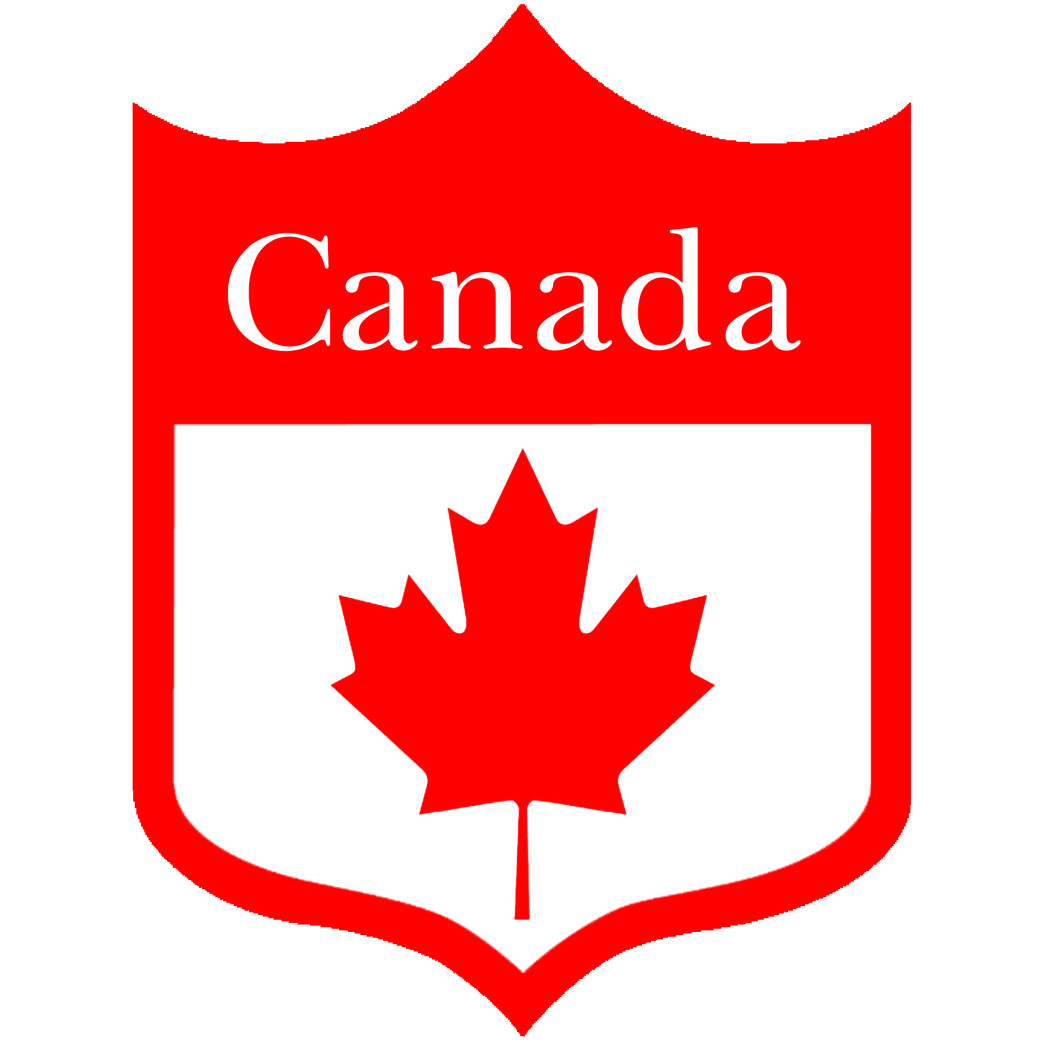 Blason Canadian - 10x7cm - Sticker/autocollant