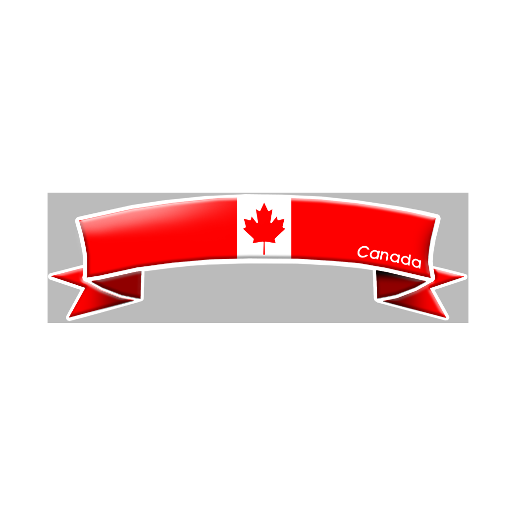 Flamme canadienne - 10x3cm - Sticker/autocollant