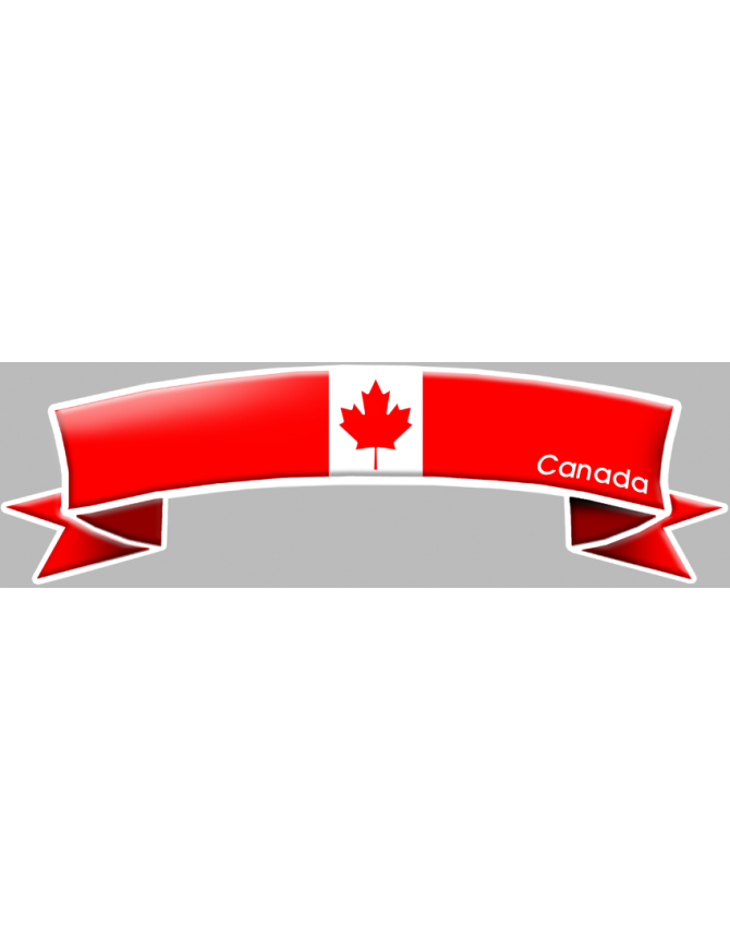 Flamme canadienne - 20x6cm - Sticker/autocollant Flamme canadienne - 20x6cm - Sticker/autocollant