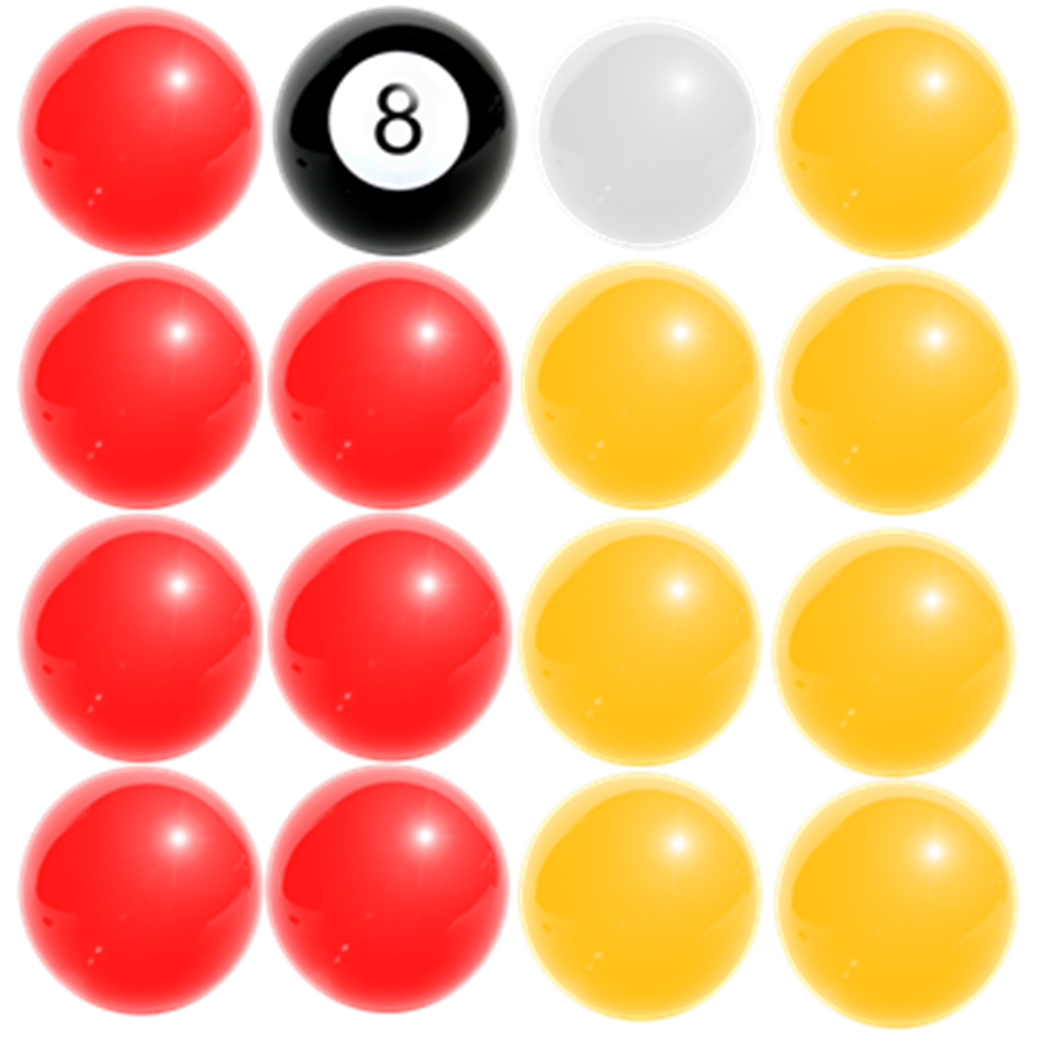 Boule de billard anglais (16 fois 5cm) - Sticker/autocollant
