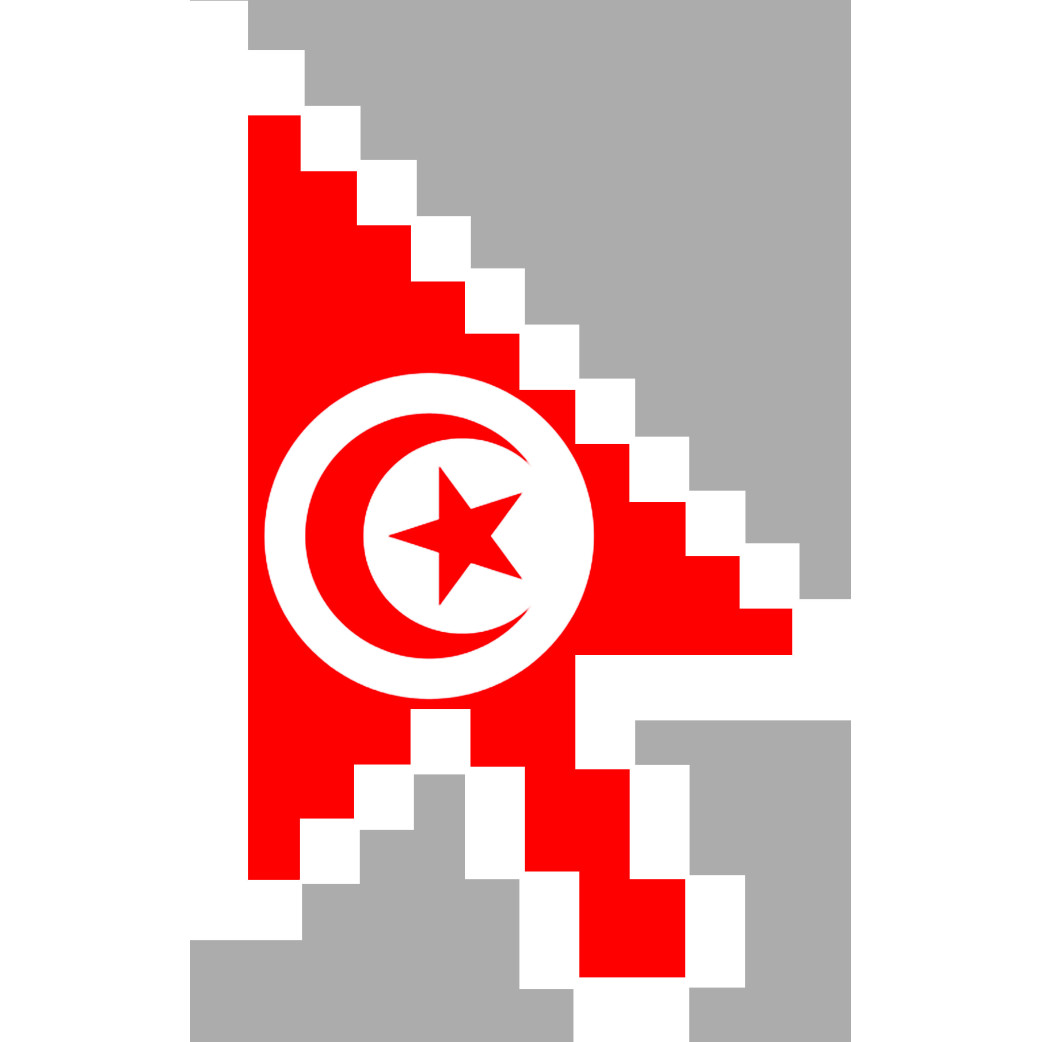 Curseur flèche Tunisie - 10x6.3cm - Sticker/autocollant