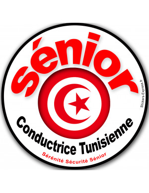 Conductrice Sénior Tunisienne - 10x10cm - Sticker/autocollant