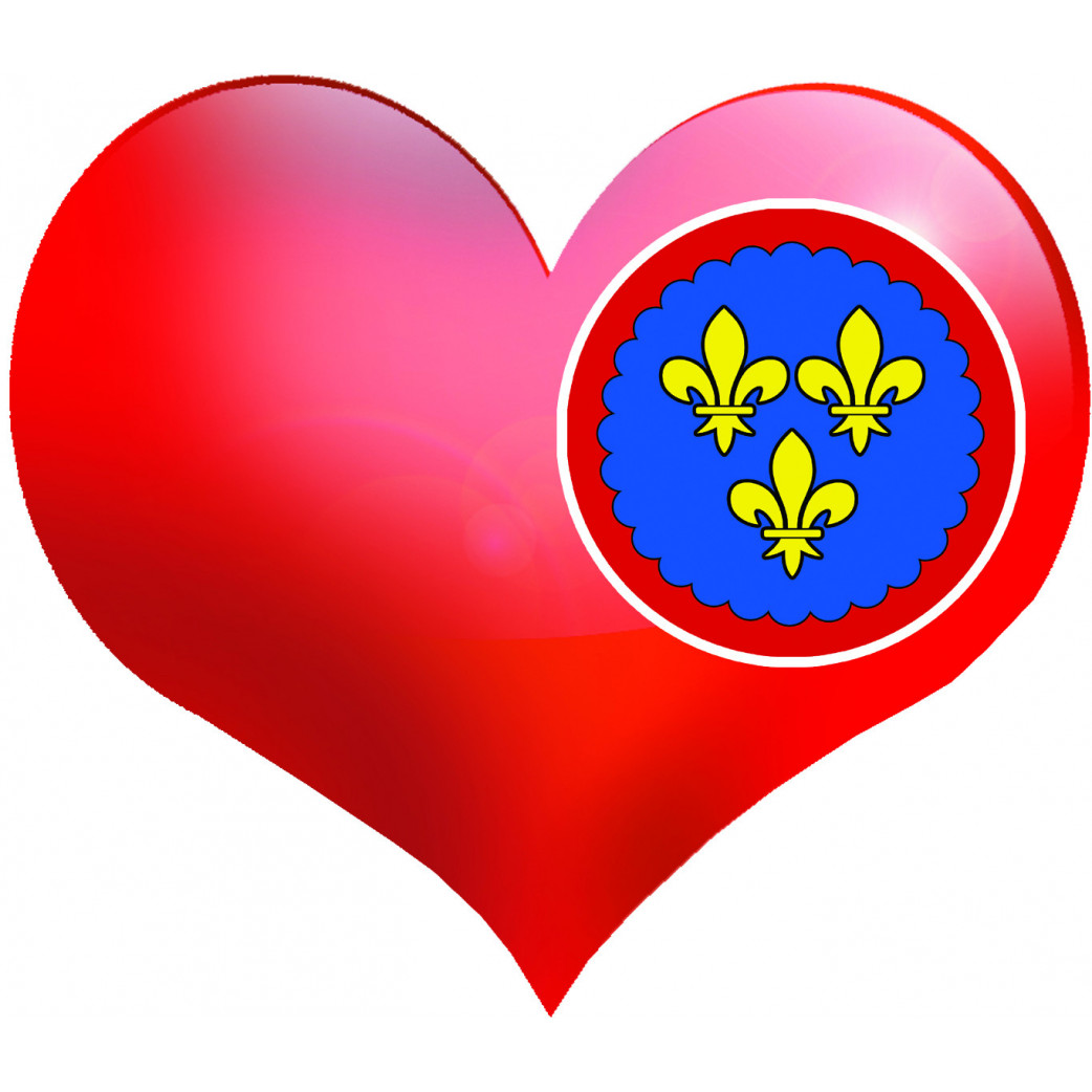 Coeur Berry - 5x4.3cm - Sticker/autocollant