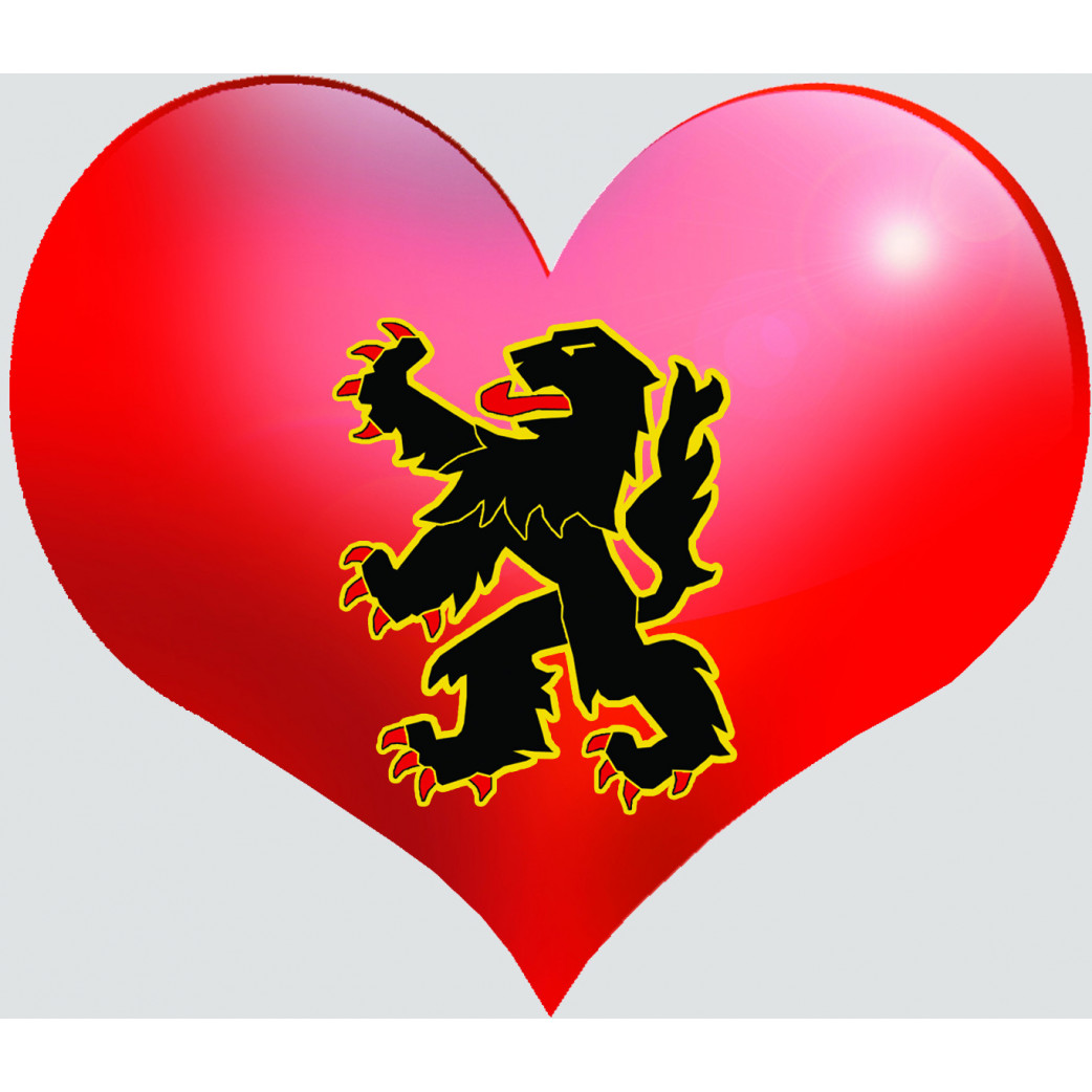 Coeur Flandre - 5x4.3cm - Sticker/autocollant