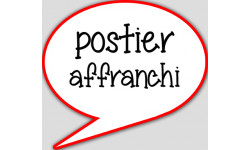 Postier affranchi - 10x9cm - sticker/autocollant
