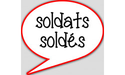 soldats soldés - 10x9cm - sticker/autocollant