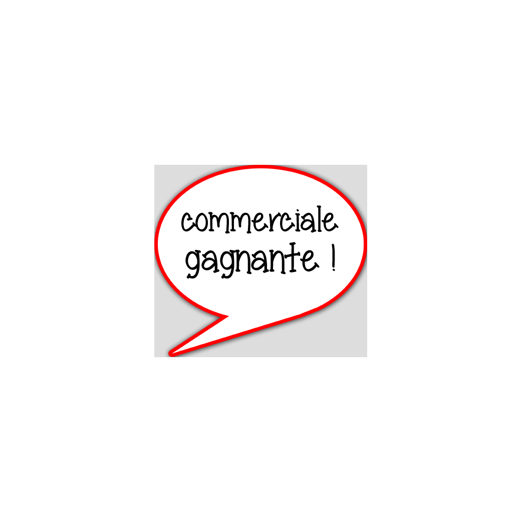 commerciale gagnante - 15x13.5cm - sticker/autocollant