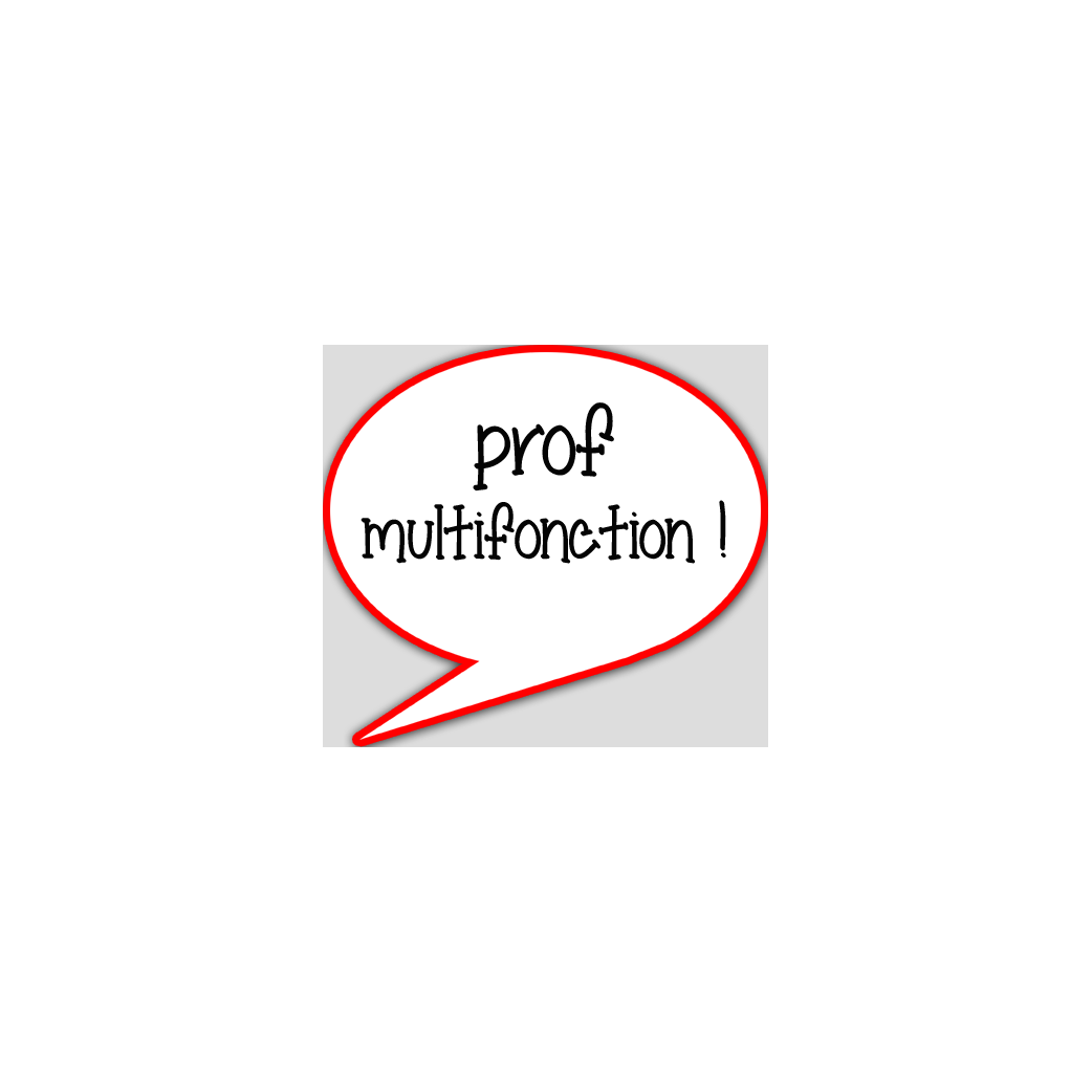 prof multifonction - 15x13.5cm - sticker/autocollant