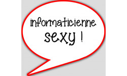 informaticienne sexy - 15x13.5cm - sticker/autocollant