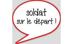 soldat sur le départ - 15x13.5cm - sticker/autocollant