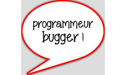 programmeur bugger - 10x9cm - sticker/autocollant