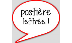 postière lettrée - 10x9cm - sticker/autocollant