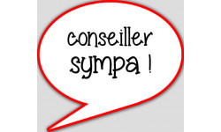 conseiller sympa - 10x9cm - sticker/autocollant