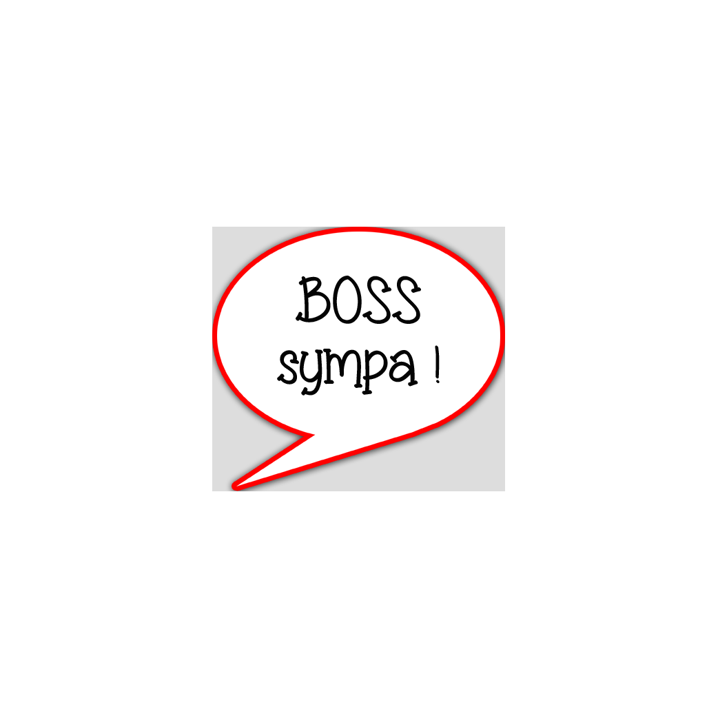 boss sympa - 10x9cm - sticker/autocollant