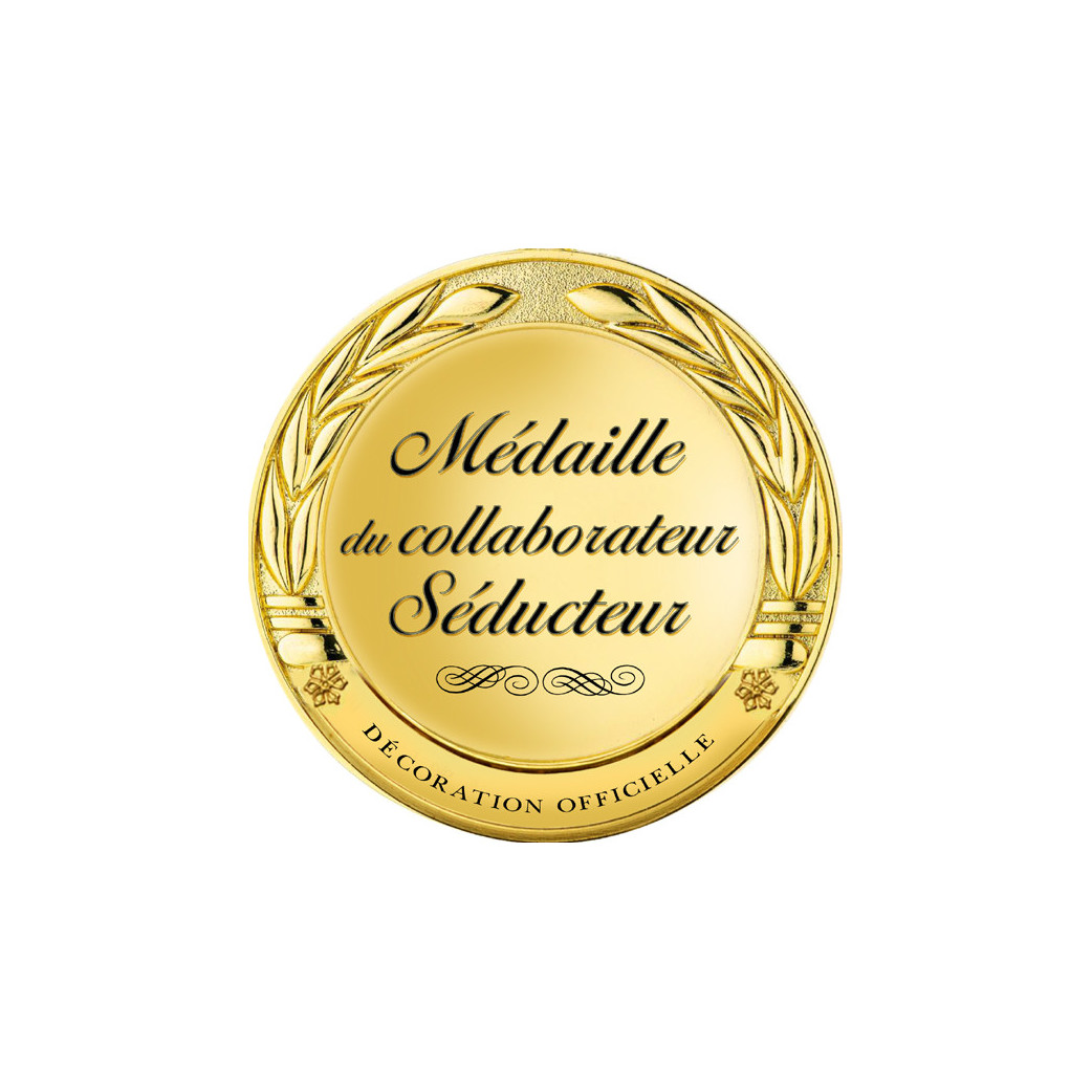 Médaille du collaborateur séducteur - 5x5cm - Sticker/autocollant