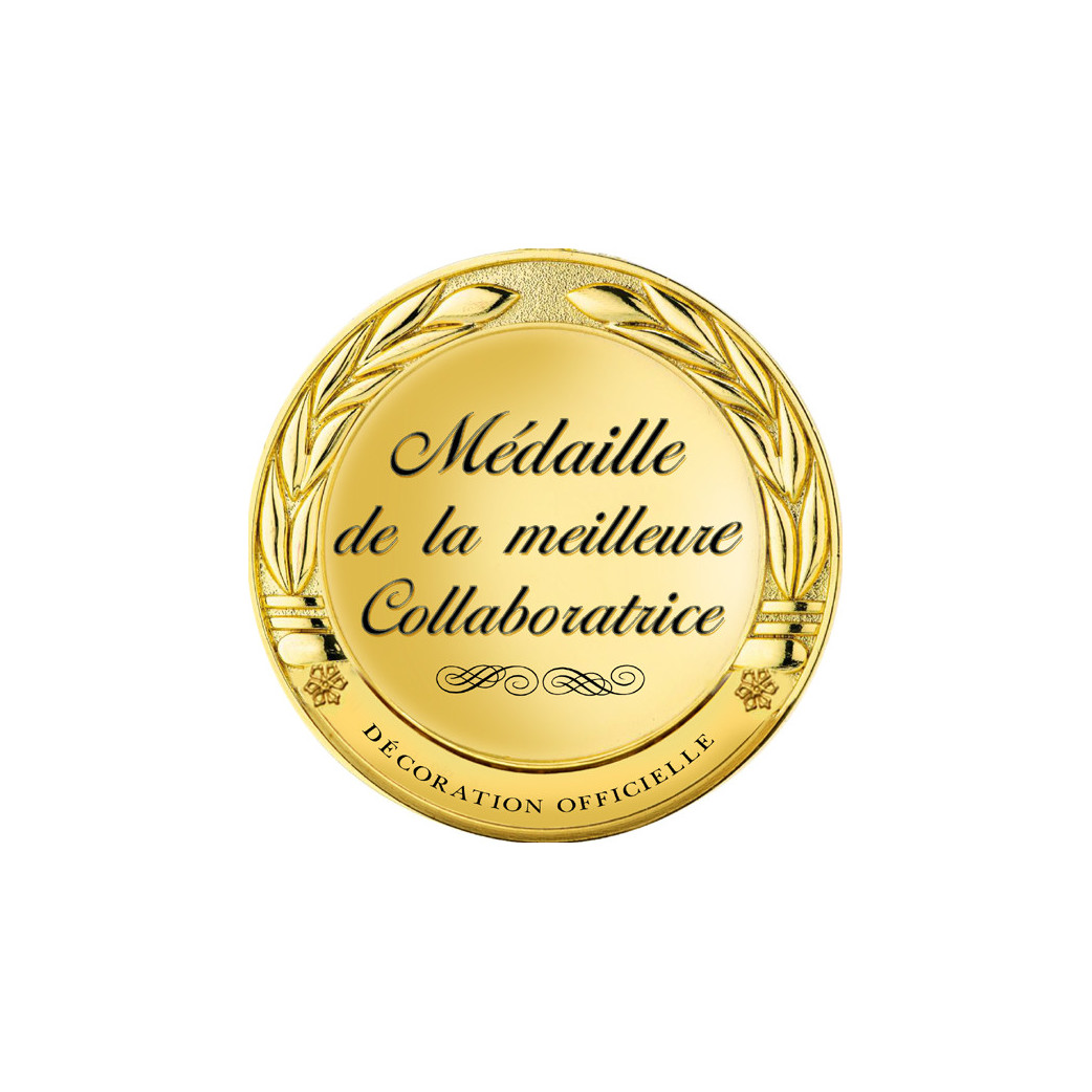 Médaille de la meilleure collaboratrice - 10x10cm - Sticker/autocollant