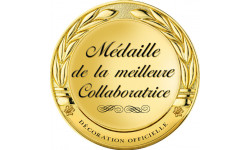 Médaille de la meilleure collaboratrice - 10x10cm - Sticker/autocollant