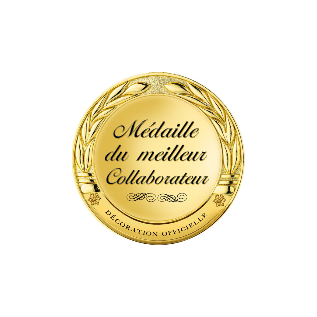 Médaille du meilleur collaborateur - 5x5cm - Sticker/autocollant