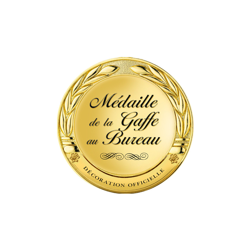 Médaille de la gaffe au bureau - 15x15cm - Sticker/autocollant