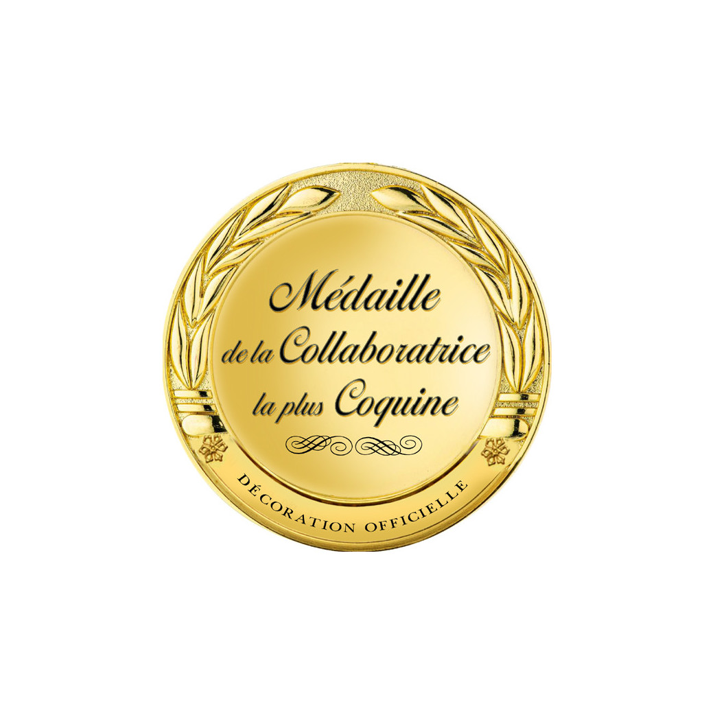Médaille collaboratrice coquine - 15x15cm - Sticker/autocollant