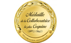 Médaille collaboratrice coquine - 15x15cm - Sticker/autocollant