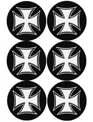 Croix de Malte (6 fois 9cm) - Sticker/autocollant