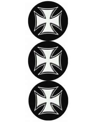 Croix de Malte (3 fois 9cm) - Sticker/autocollant