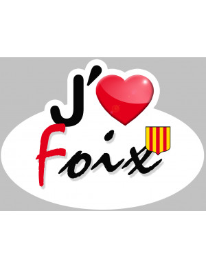 j'aime Foix (15x11cm) - Sticker/autocollant