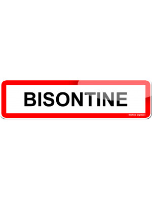 Bisontine (15x4cm) - Sticker/autocollant