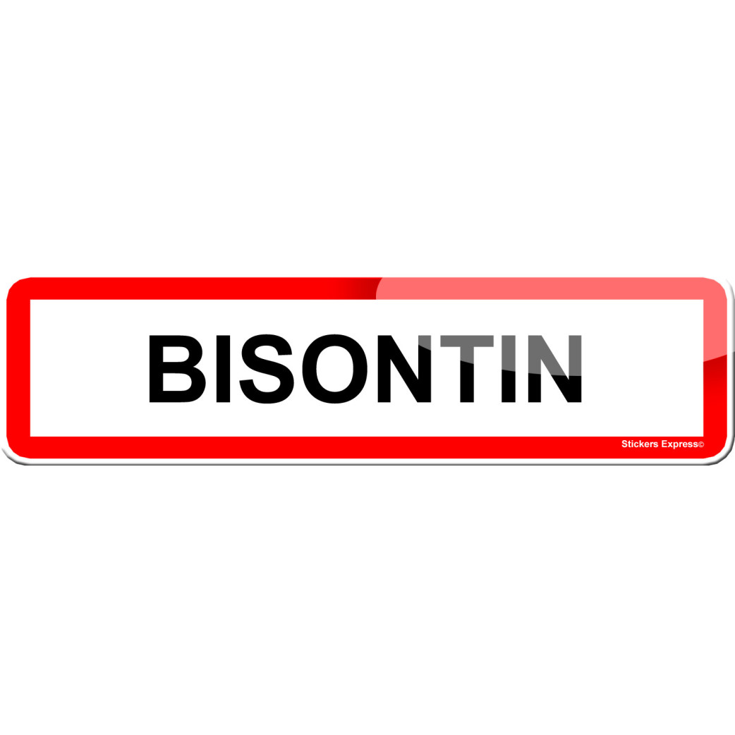 Bisontin (15x4cm) - Sticker/autocollant