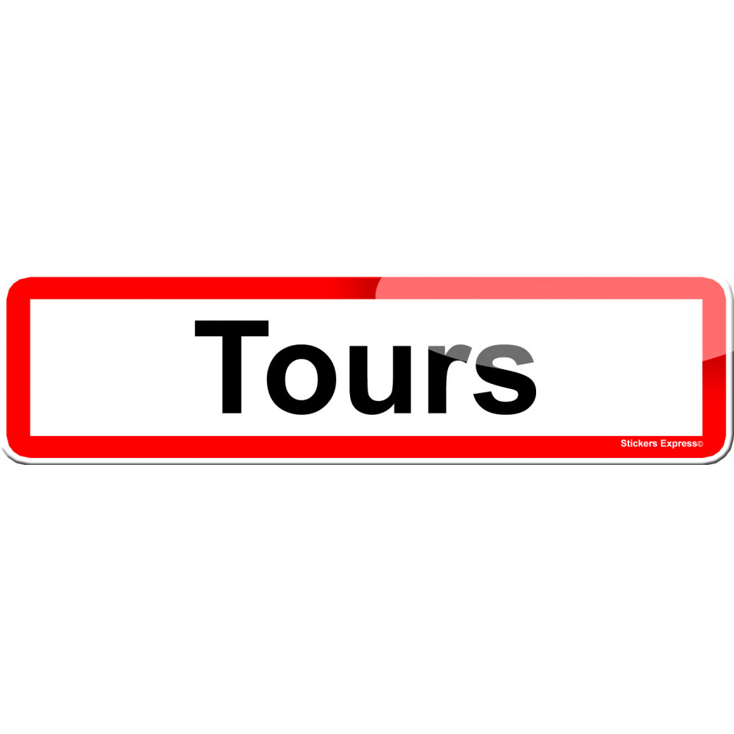 Tours (15x4cm) - Sticker/autocollant