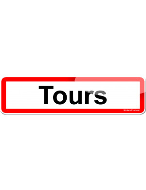Tours (15x4cm) - Sticker/autocollant